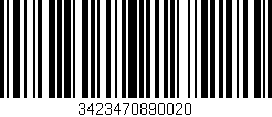 Código de barras (EAN, GTIN, SKU, ISBN): '3423470890020'