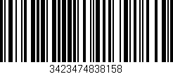 Código de barras (EAN, GTIN, SKU, ISBN): '3423474838158'