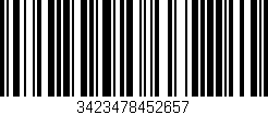 Código de barras (EAN, GTIN, SKU, ISBN): '3423478452657'
