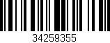 Código de barras (EAN, GTIN, SKU, ISBN): '34259355'