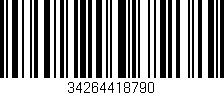 Código de barras (EAN, GTIN, SKU, ISBN): '34264418790'