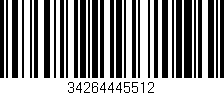 Código de barras (EAN, GTIN, SKU, ISBN): '34264445512'