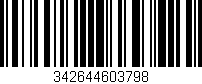 Código de barras (EAN, GTIN, SKU, ISBN): '342644603798'