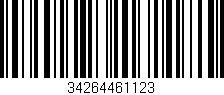 Código de barras (EAN, GTIN, SKU, ISBN): '34264461123'
