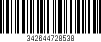 Código de barras (EAN, GTIN, SKU, ISBN): '342644728538'