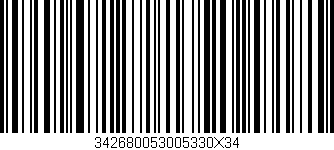 Código de barras (EAN, GTIN, SKU, ISBN): '342680053005330X34'