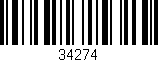 Código de barras (EAN, GTIN, SKU, ISBN): '34274'