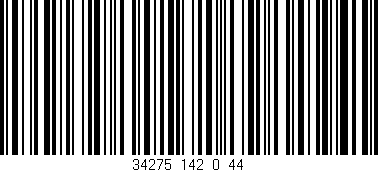 Código de barras (EAN, GTIN, SKU, ISBN): '34275_142_0_44'