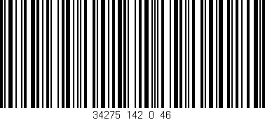 Código de barras (EAN, GTIN, SKU, ISBN): '34275_142_0_46'