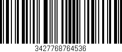 Código de barras (EAN, GTIN, SKU, ISBN): '3427768764536'