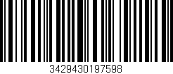 Código de barras (EAN, GTIN, SKU, ISBN): '3429430197598'