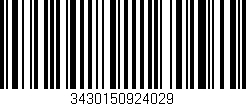 Código de barras (EAN, GTIN, SKU, ISBN): '3430150924029'