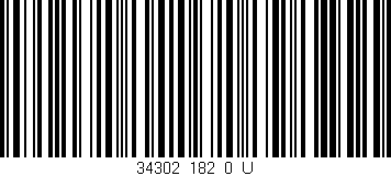 Código de barras (EAN, GTIN, SKU, ISBN): '34302_182_0_U'