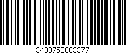 Código de barras (EAN, GTIN, SKU, ISBN): '3430750003377'