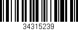Código de barras (EAN, GTIN, SKU, ISBN): '34315239'