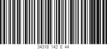 Código de barras (EAN, GTIN, SKU, ISBN): '34318_142_0_44'