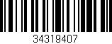 Código de barras (EAN, GTIN, SKU, ISBN): '34319407'