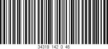 Código de barras (EAN, GTIN, SKU, ISBN): '34319_142_0_46'