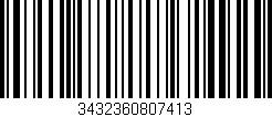 Código de barras (EAN, GTIN, SKU, ISBN): '3432360807413'