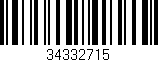 Código de barras (EAN, GTIN, SKU, ISBN): '34332715'