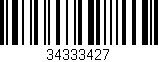 Código de barras (EAN, GTIN, SKU, ISBN): '34333427'