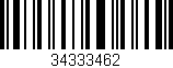 Código de barras (EAN, GTIN, SKU, ISBN): '34333462'