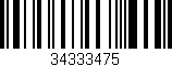 Código de barras (EAN, GTIN, SKU, ISBN): '34333475'