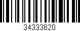 Código de barras (EAN, GTIN, SKU, ISBN): '34333620'