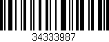 Código de barras (EAN, GTIN, SKU, ISBN): '34333987'