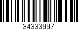 Código de barras (EAN, GTIN, SKU, ISBN): '34333997'