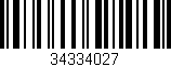 Código de barras (EAN, GTIN, SKU, ISBN): '34334027'