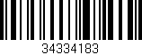 Código de barras (EAN, GTIN, SKU, ISBN): '34334183'