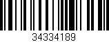 Código de barras (EAN, GTIN, SKU, ISBN): '34334189'
