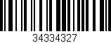 Código de barras (EAN, GTIN, SKU, ISBN): '34334327'