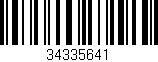 Código de barras (EAN, GTIN, SKU, ISBN): '34335641'