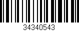 Código de barras (EAN, GTIN, SKU, ISBN): '34340543'