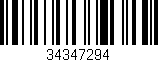 Código de barras (EAN, GTIN, SKU, ISBN): '34347294'
