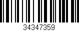 Código de barras (EAN, GTIN, SKU, ISBN): '34347359'