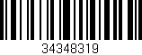 Código de barras (EAN, GTIN, SKU, ISBN): '34348319'
