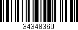 Código de barras (EAN, GTIN, SKU, ISBN): '34348360'