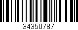 Código de barras (EAN, GTIN, SKU, ISBN): '34350787'