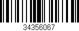 Código de barras (EAN, GTIN, SKU, ISBN): '34356067'