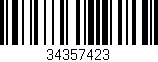 Código de barras (EAN, GTIN, SKU, ISBN): '34357423'