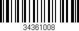 Código de barras (EAN, GTIN, SKU, ISBN): '34361008'