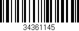 Código de barras (EAN, GTIN, SKU, ISBN): '34361145'