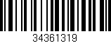 Código de barras (EAN, GTIN, SKU, ISBN): '34361319'