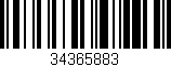 Código de barras (EAN, GTIN, SKU, ISBN): '34365883'