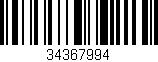 Código de barras (EAN, GTIN, SKU, ISBN): '34367994'