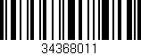 Código de barras (EAN, GTIN, SKU, ISBN): '34368011'