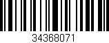 Código de barras (EAN, GTIN, SKU, ISBN): '34368071'